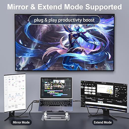 USBC Cable 3.3FT Compatible with Thunderbolt 3,USB C 3.1 Gen 1 Cable 10Gbps Data Transfer,4K@60Hz/2K@120Hz Video Output Monitor Cord,Type-C Nylon Braided PD3.0 100W Fast Charging.