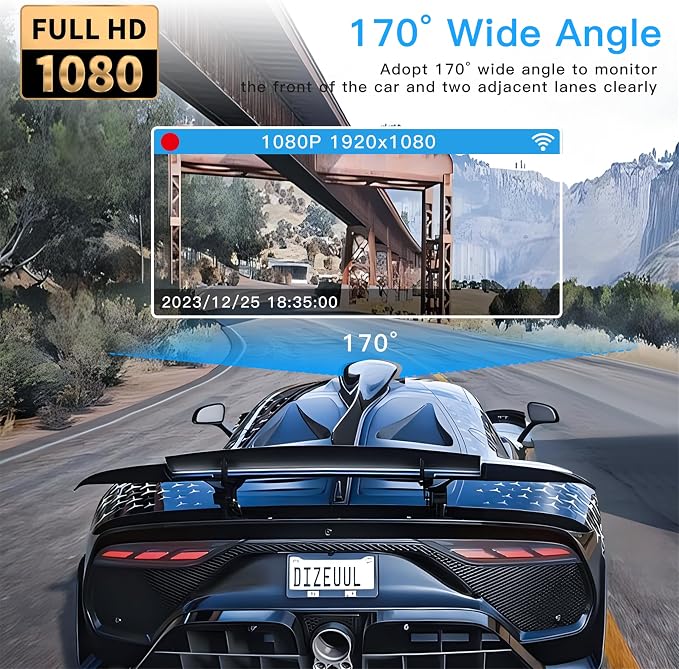 4 Channel Dash Cam 360° View, TOPGOOSE 2K Front and Rear Inside, Left Right Dash Camera for Cars, 5G WiFi & APP Control, with 64GB SD Card, G-Sensor, Night Vision, 24H Parking Mode