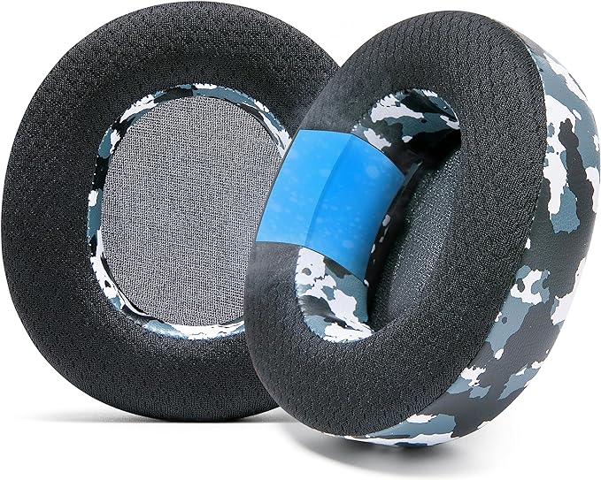WC Freeze Nova Pro Wireless - Cooling Gel Earpads for Arctis Nova Pro Wireless, Nova Elite & Nova Pro Omni (Doesn’t Fit Other Models), by Wicked Cushions, Extra Thick & Comfortable | Snow Camo