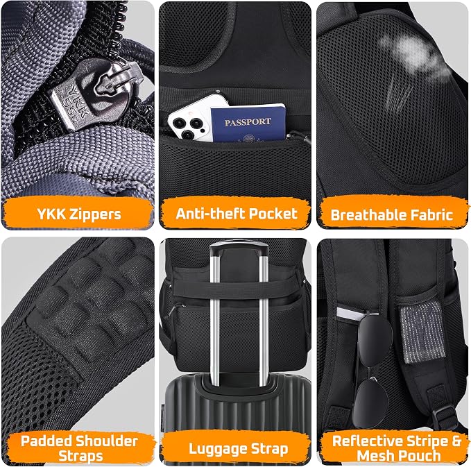 DEYACE Lunch Box Backpack for Men, Tactical Cooler Backpack with Laptop Compartment Leakproof RFID Lunchbox Bag for Work