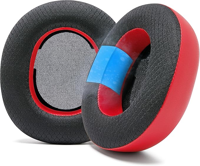 WC Freeze Nova Pro Wireless - Cooling Gel Earpads for Arctis Nova Pro Wireless, Nova Elite & Nova Pro Omni (Doesn’t Fit Other Models), by Wicked Cushions, Extra Thick & Comfortable | Red