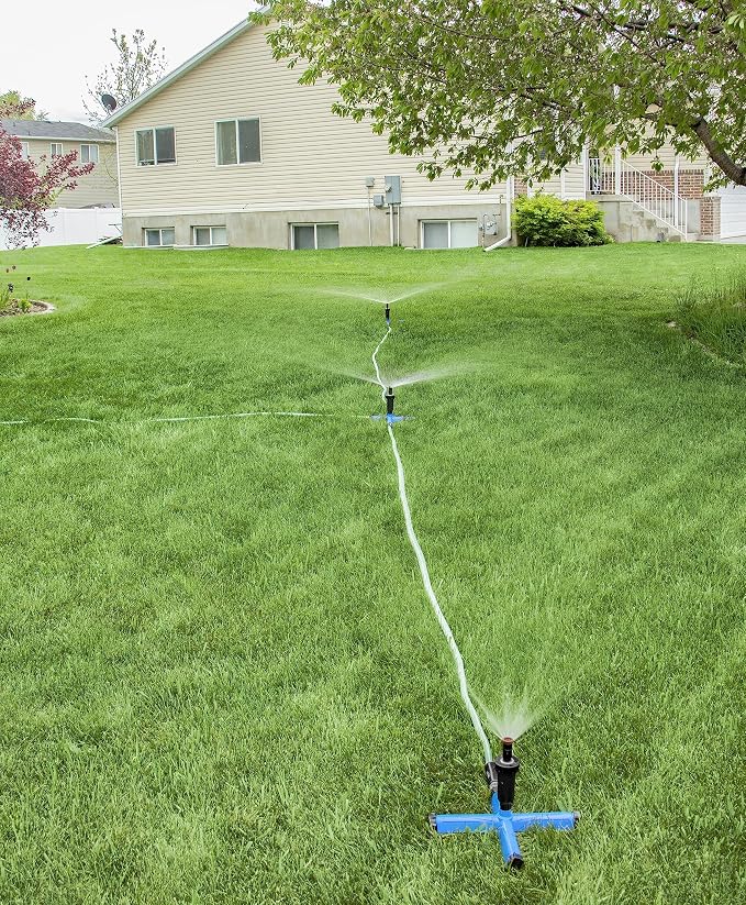 Orbit 27884Z Above Ground All-in-One Irrigation Sprinkler System for Lawn Kit