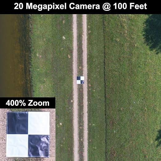 Sky High Bull's-Eye (48"x48") Drone Ground Control Point GCP - UAV Aerial Target for Mapping & Surveying (6 Pack) | Center Eyelet (Black/White Markers) | Pix4D & DroneDeploy Compatible