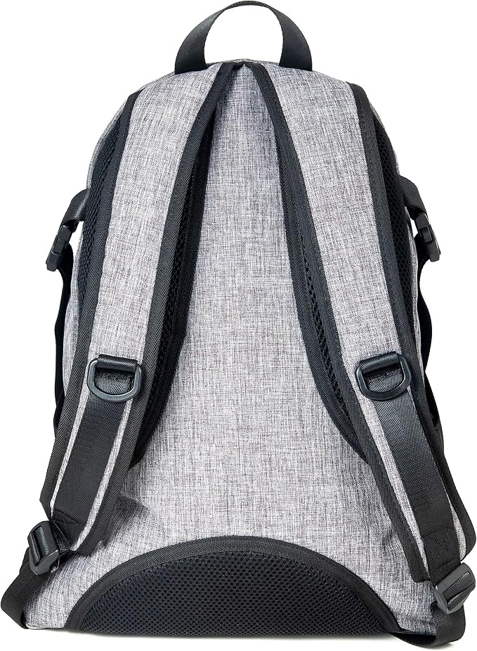 Dime Bags Backpack For Travel & School, Durable Hempster Material, 9 Storage Compartments & 2 Side Bottle Pockets, Fits 17” Laptop, Adjustable Padded Straps, Hidden Internal Pocket (Stone) ﻿﻿